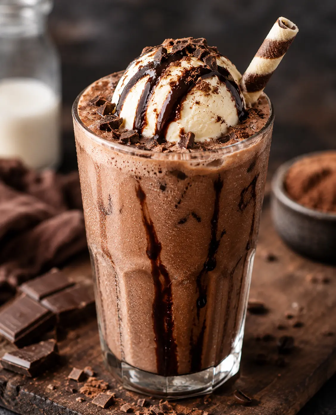 Cold Cocoa With Ice Cream
