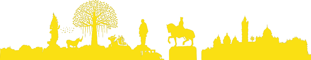 Illustrated Vadodara skyline